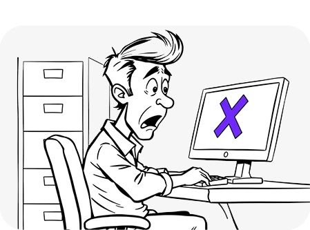 Frustrated software user